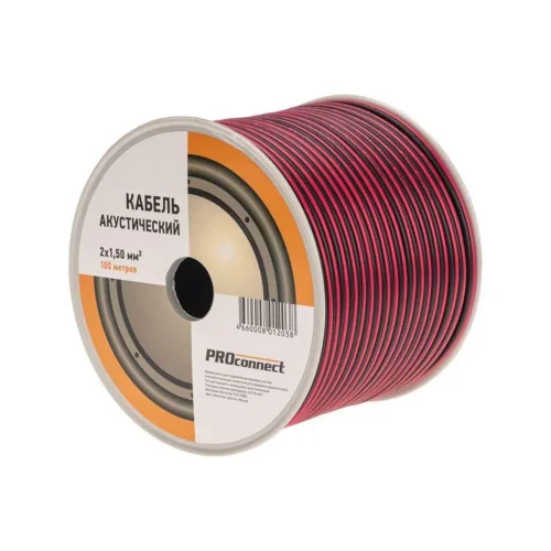 Кабель Stereo 2х1.5 Red/Black бухта (м) PROCONNECT 01-6106-6 - фото