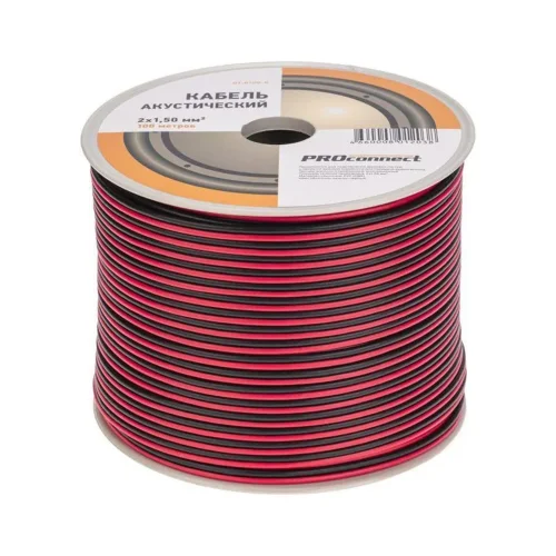 Кабель Stereo 2х1.5 Red/Black бухта (м) PROCONNECT 01-6106-6 - фото 2