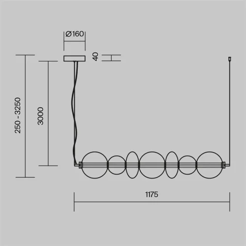 Подвесной светильник Futuro 3000К 40Вт (Латунь) - фото 15
