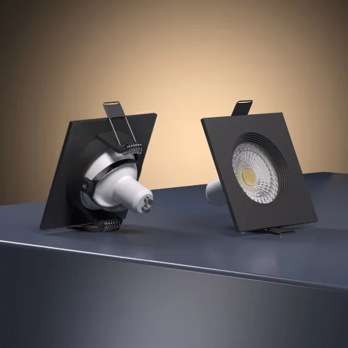 Светильник встраиваемый City GU10 черный 25055/01 - фото 3