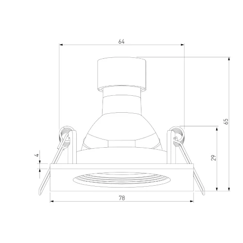 Светильник встраиваемый City GU10 черный 25055/01 - фото 5