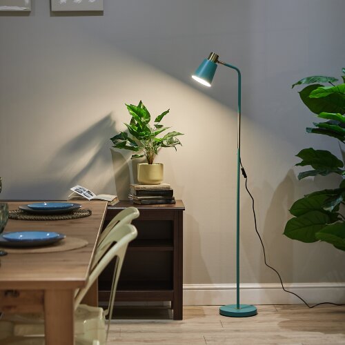 UML-T700 E27 GREEN Торшер напольный под лампу Е27, 40W, с регулировкой наклона, Механический выключатель, Зелёный - фото 8