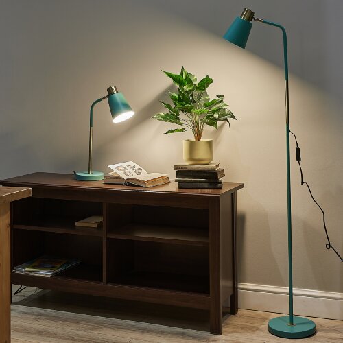 UML-T700 E27 GREEN Торшер напольный под лампу Е27, 40W, с регулировкой наклона, Механический выключатель, Зелёный - фото 12