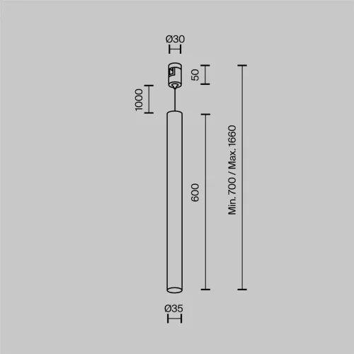 Трековый подвесой светильник Фокус / Focus Led Flarity 4000K 5Вт 30° (Черный) TR156-1-5W4K-B - фото 2