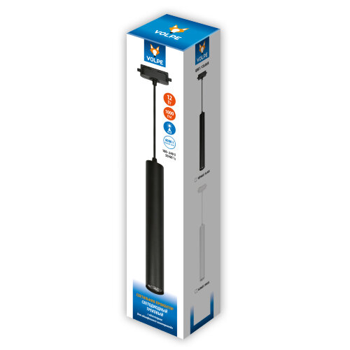 ULB-Q310 12W-4000K BLACK Светильник-прожектор светодиодный трековый, Подвесной, 1000 Лм, Белый свет 4000К, Корпус черный - фото 2