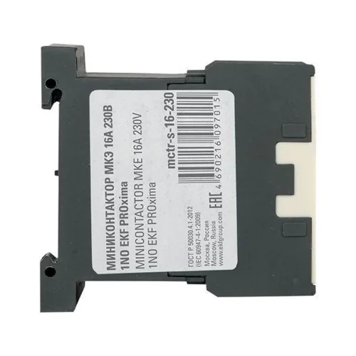 Мини-контактор МКЭ 16А кат. 230В AC 1НО PROxima EKF Mctr-s-16-230 - фото