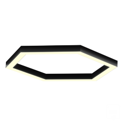 Светильник Шестигранник S50 (RAL9005/411*6mm/LT70 — 3K/52W)