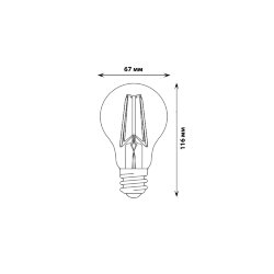 LED-A70-17W-3000K-E27-CL PLS02WH Лампа светодиодная, Форма A, прозрачная, Серия Sky, Теплый белый свет 3000K.