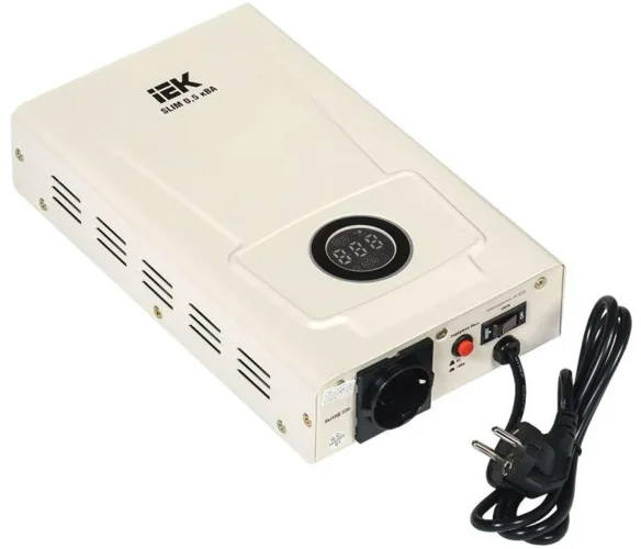 Стабилизатор напряжения 1ф 0.5кВА SLIM настенный IEK IVS22-1-D05-09 - фото