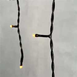 Гирлянда Бахрома 3,1 x 0,5 м Экстра Тепло-Белая 220В, 150 LED, Провод Черный ПВХ, IP54