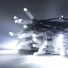 Гирлянда Нить 10м Белая 220В, 100 LED, Провод Белый Каучук 2,3мм, IP65. Фото 3.