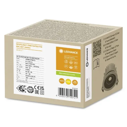 Светильник светодиодный встраиваемый 8W/927 DIM (Отсечка) 36° IP65 640Lm d81(68)x42 | DIP-переключатель | SPOT FP FIX P | - LEDVANCE. Фото 3