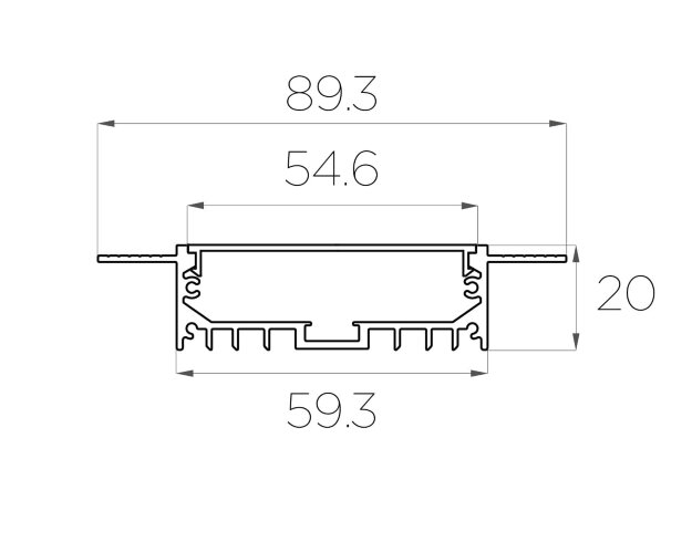 Профиль алюминиевый под шпаклевку LC-LPSH-2090-2 Anod - фото 3