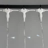 Гирлянда Занавес 2 x 2 м Белый с Мерцанием Белого Диода 220В, 400 LED, Провод Прозрачный ПВХ, IP54. Фото 3.