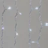 Гирлянда Занавес 2 x 2 м Белый с Мерцанием Белого Диода 220В, 400 LED, Провод Прозрачный ПВХ, IP54. Фото 4.