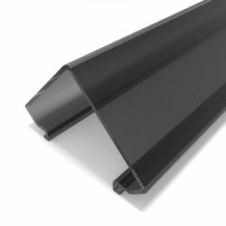 Рассеиватель поликарбонатный для профиля угловой LC-LRM-BL24-2 чёрный