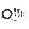 UFL-H02 BLACK 200 POLYBAG Комплект крепления для подвесного монтажа накладных светильников, Два тросика с креплениями длиной 2м, Цвет черный - фото 1