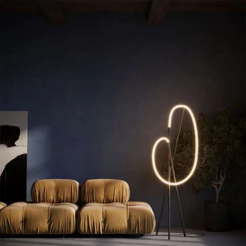 Напольный светильник (торшер) Crochet 3000К 36Вт (Черный) - фото 3