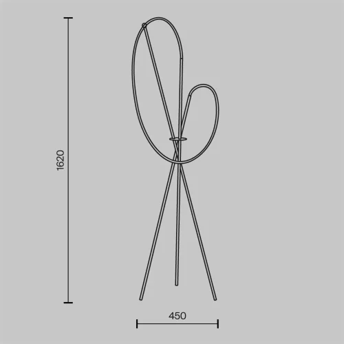 Напольный светильник (торшер) Crochet 3000К 36Вт (Черный) - фото 4