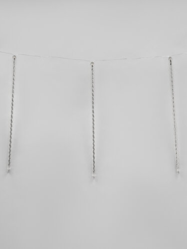 ULD-E1505-336-DTK BLUE IP44 TWISTED METEOR Занавес светодиодный фигурный Звездный дождь, соединяемый, 6 подвесов, 336 светодиодов, Размер 1.5х0.5м, Цвет свечения синий, IP44, Провод прозрачный - фото 2