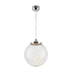 Светильники выполнены в современном стиле в виде шаров. Визуально простой дизайн позволяет обратить внимание на отличительную черту светильников — LED-ленты, которые дают свет. Серия Isabel — выбор творческих людей, арт-объект в любом помещении. (Хром)