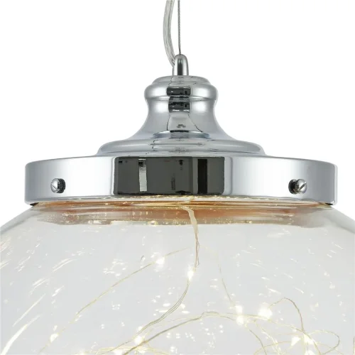 Светильники выполнены в современном стиле в виде шаров. Визуально простой дизайн позволяет обратить внимание на отличительную черту светильников — LED-ленты, которые дают свет. Серия Isabel — выбор творческих людей, арт-объект в любом помещении. (Хром) - 