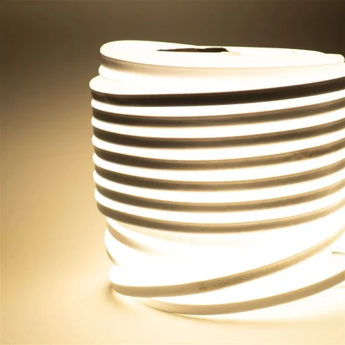 23-551 Односторонний Гибкий Неон 8х16мм Тепло-Белый 220В, 144 LED/м, IP65, Бухта 50м. Фото 1.