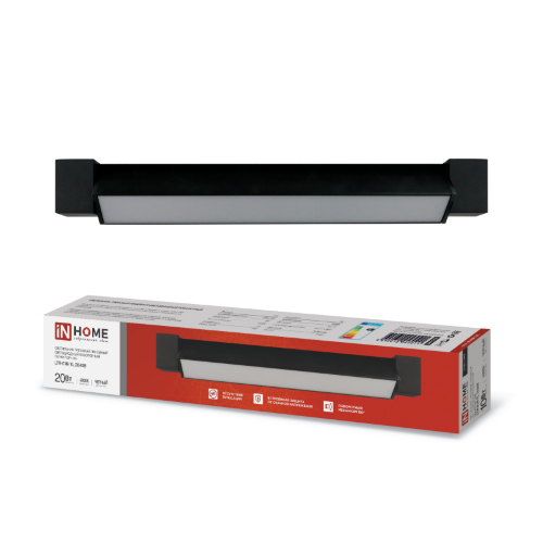 Светильник трековый линейный светодиодный поворотный LTR-01R-TL 2040B 20Вт 4000К 345мм 120 градусов черный серии TOP-LINE IN HOME - Фото