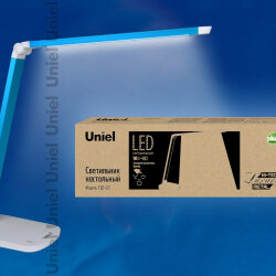 TLD-521 Blue-8W-Светильник настольный-LED-800Lm-5000K-Dimmer-Цвет-синий металлик