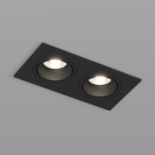 DK3072-BK Встраиваемый светильник, IP 20, 10 Вт, GU5.3, LED, черный/черный, пластик. Фото 2