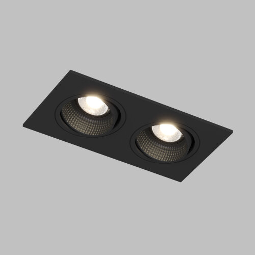 DK3072-BK Встраиваемый светильник, IP 20, 10 Вт, GU5.3, LED, черный/черный, пластик.