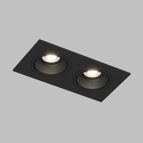 DK3072-BK Встраиваемый светильник, IP 20, 10 Вт, GU5.3, LED, черный/черный, пластик. Фото 2