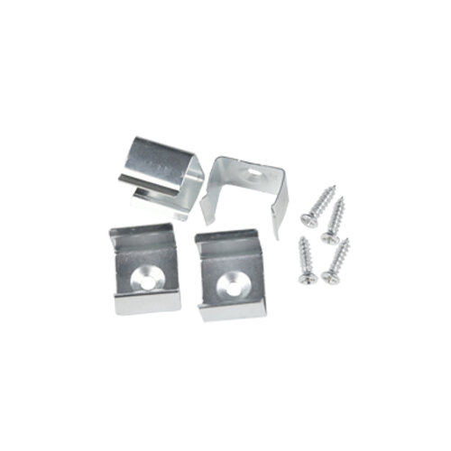 UFE-N10 SILVER B POLYBAG Набор аксессуаров для алюминиевого профиля, Заглушки 4 шт., пластик, Цвет серебро, ТМ Uniel. - фото 1