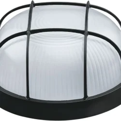 Светильник ЛОН 94 812 NBL-R2-60-E27/BL 1х60Вт E27 IP54 (аналог НПБ 1302 черн. круг с решеткой 60Вт) Navigator 94812