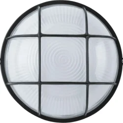 Светильник ЛОН 94 812 NBL-R2-60-E27/BL 1х60Вт E27 IP54 (аналог НПБ 1302 черн. круг с решеткой 60Вт) Navigator 94812