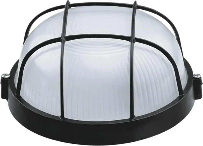 Светильник ЛОН 94 812 NBL-R2-60-E27/BL 1х60Вт E27 IP54 (аналог НПБ 1302 черн. круг с решеткой 60Вт) Navigator 94812 - фото 2