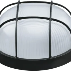 Светильник ЛОН 94 812 NBL-R2-60-E27/BL 1х60Вт E27 IP54 (аналог НПБ 1302 черн. круг с решеткой 60Вт) Navigator 94812