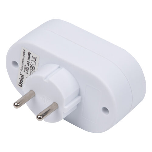 S-ES2-16O WHITE Разветвитель сетевой, б-з, 2 гнезда, 16А, 3500Вт, Белый - фото 3