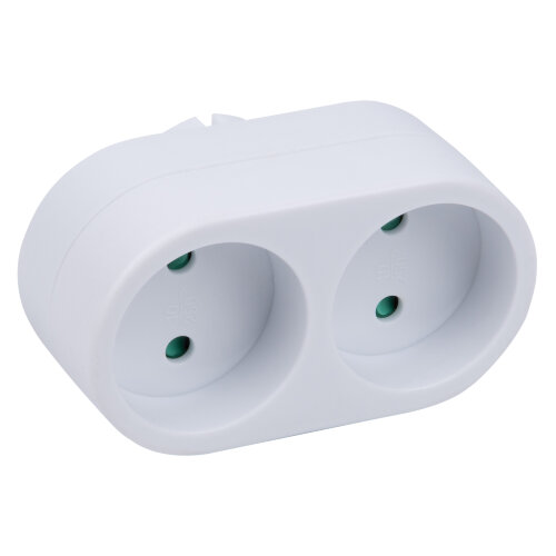 S-ES2-16O WHITE Разветвитель сетевой, б-з, 2 гнезда, 16А, 3500Вт, Белый - фото 7