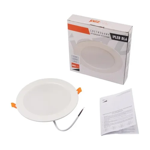 Светильник светодиодный PLED DL6 WH Downlight 15Вт 4000К IP40 ДВО встраив. Pro JazzWay 5036345 - фото 4