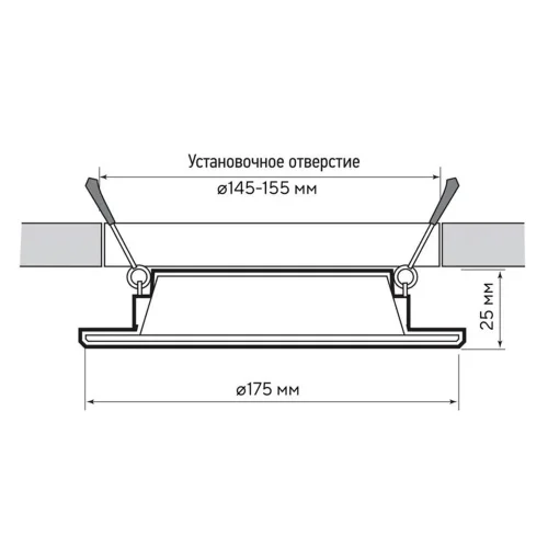 Светильник светодиодный PLED DL6 WH Downlight 15Вт 4000К IP40 ДВО встраив. Pro JazzWay 5036345 - фото 5