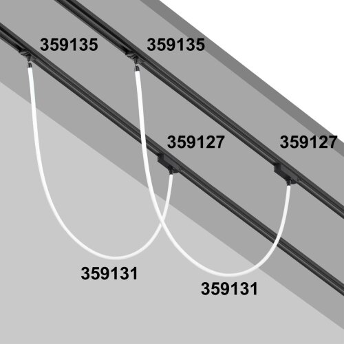 Адаптер/держатель для однофазного трехжильного трека без токопровода для светильников 359128-359133 «Novotech» 359135, серия: RAMO. Фото 2.