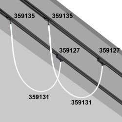 Адаптер/держатель для однофазного трехжильного трека без токопровода для светильников 359128-359133 «Novotech» 359135, серия: RAMO