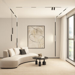 Угловой светильник SMART LINEAR ANGLE 18W DIM 3000K-6000K, черный, Denkirs DK8014-BK