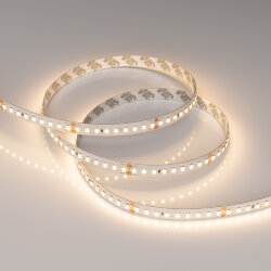 Светодиодная лента RT-А144-10mm 24V Warm3000 (7.7 W/m, IP20, 2835, 5m) (Arlight, высок.эфф.200 лм/Вт) 038782