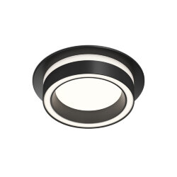 Встраиваемый светильник GLOW, GX53, до 15 Вт, LED, IP20, черный, алюминий, акрил, Denkirs DK-DH2010-BK