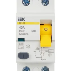 Выключатель дифференциального тока (УЗО) 2п 40А 30мА тип AC ВД1-63 KARAT IEK MDV10-2-040-030