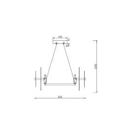 Подвесной светильник Freya FR5172PL-06BS (Латунь)
