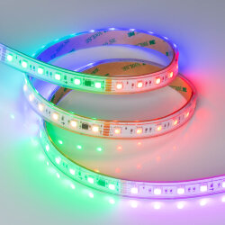 Светодиодная лента герметичная DMX-PS-В60-15mm 24V RGB-РХ6 (15W/m, IP67, 5060, 5m) (Arlight) 037090