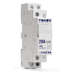 Контактор модульный 18мм 20А 230В АС 2НО PRIZMA TOKOV ELECTRIC TKE-PZ-MC-1-20-230-20